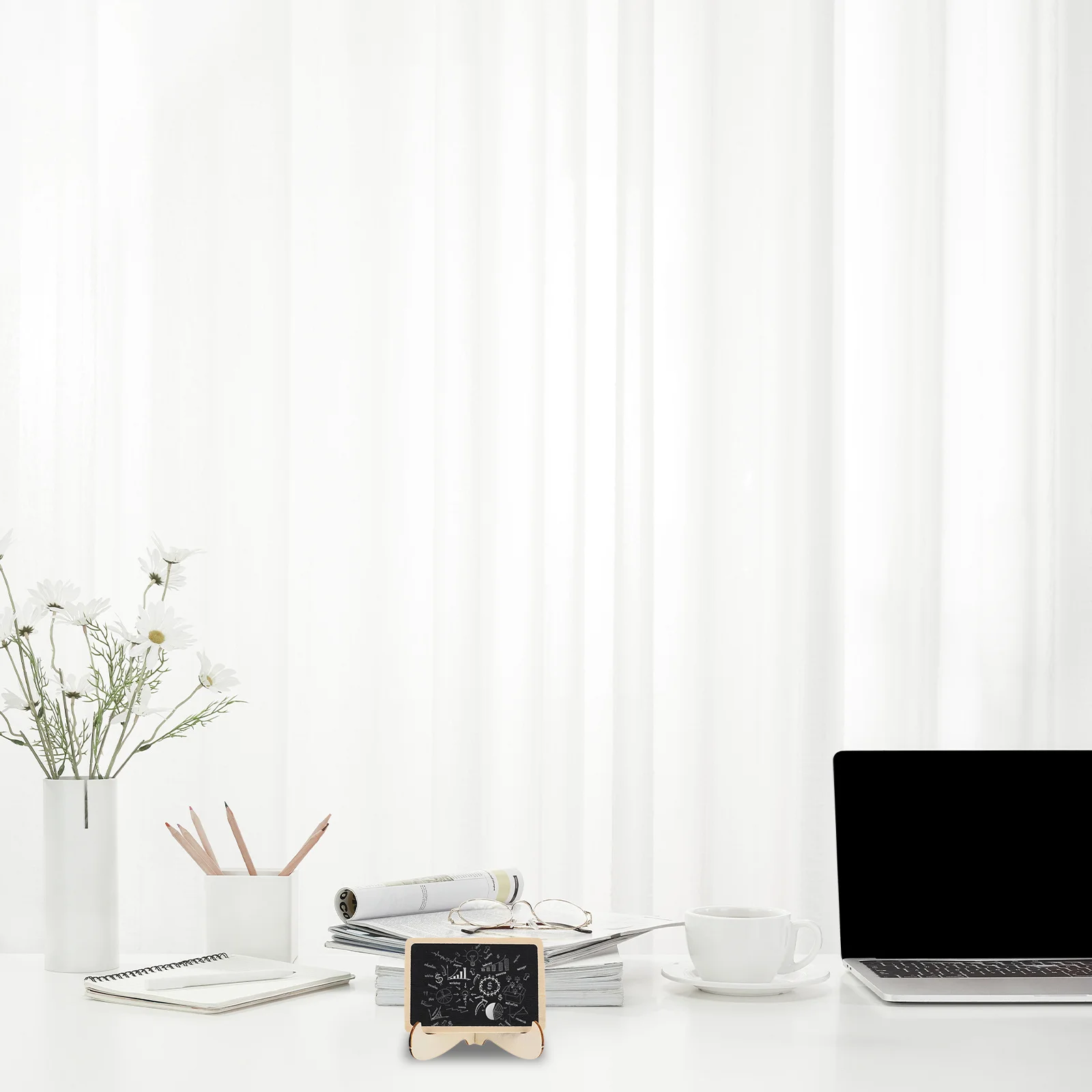 10 قطعة السبورة الصغيرة تسجيل خشبية منضدية رسالة المجلس لعرض الزفاف قابل للمسح الخشب السبورة سطح المكتب ديكور حلية #5