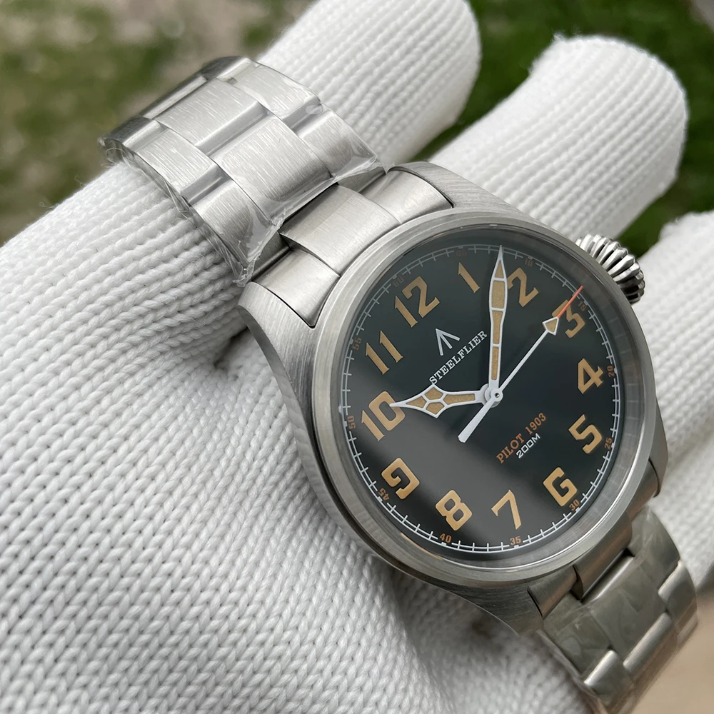 STEELFLIER Offizielle SF740V Neue Quarz-Armbanduhr Super C3 Leuchtende 200M Wasserdichte VH31 Mute-Uhrwerk Mann Mode Business Uhr – Detail 14