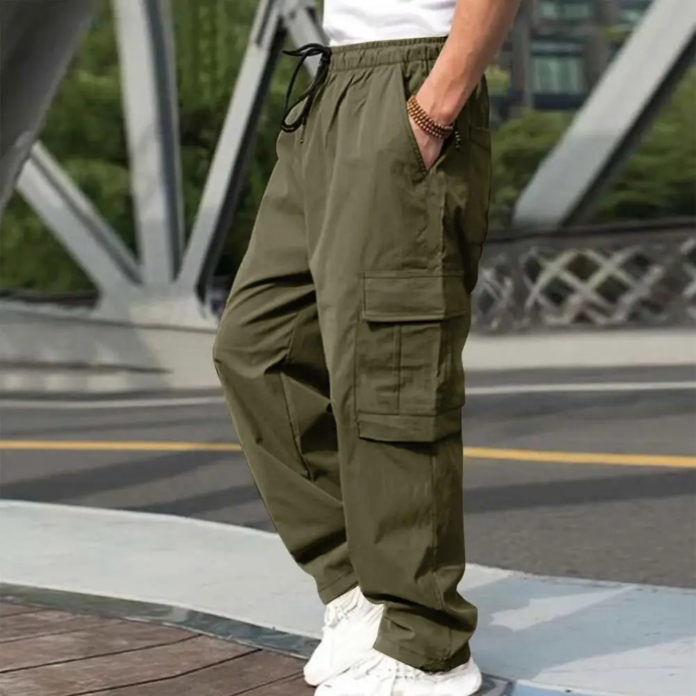 

Men's Cargo Pant Summer Spring Work Wear Loose Climbing Joggers Sweatpants Trousers Elastic Waist Outdoor Pant Casual Work Pants