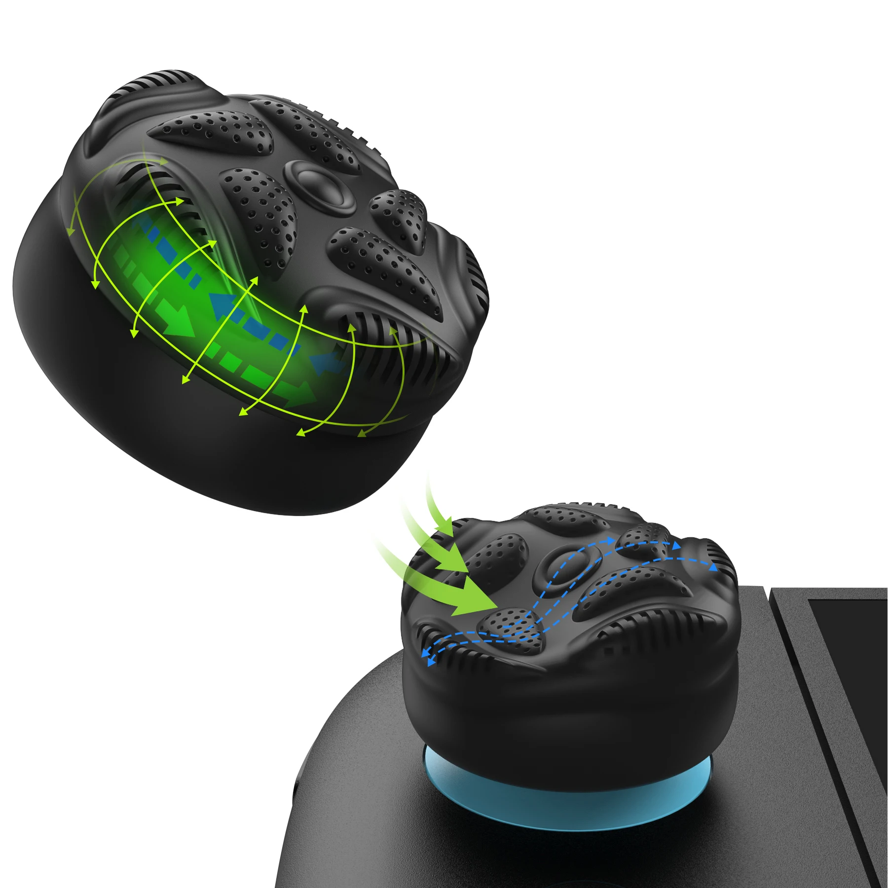 

PlayVital 4pcs Thumb Grips for Nintendo Switch 2 Joycon, Silicone Joystick Caps Cushion Cover with Anti-Slip Raindrop Design