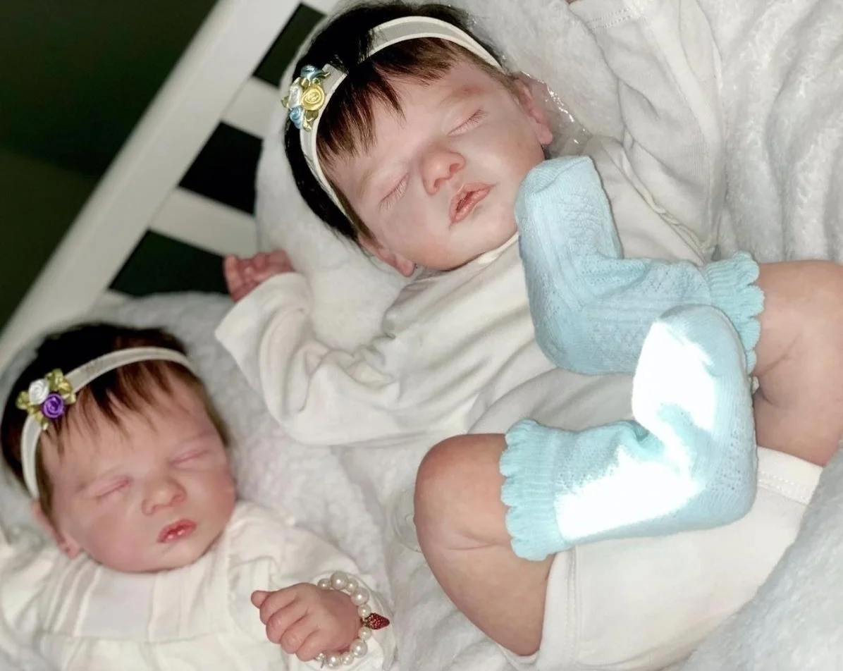 

18inch Sam Newborn Toddler Reborn Doll Lifelike Soft Touch Multiple Layers Painting 3D Skin With Visible Veins Hand Root Hair