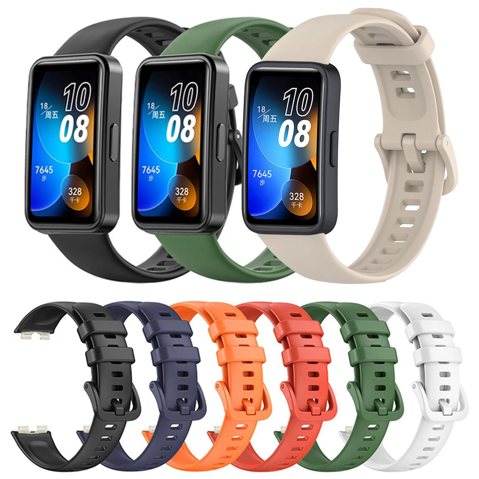 Cinturino in Silicone per Huawei Band 8 accessori per cinturini SmartWatch cinturino di ricambio cinturino braccialetto correa per Huawei Band 8