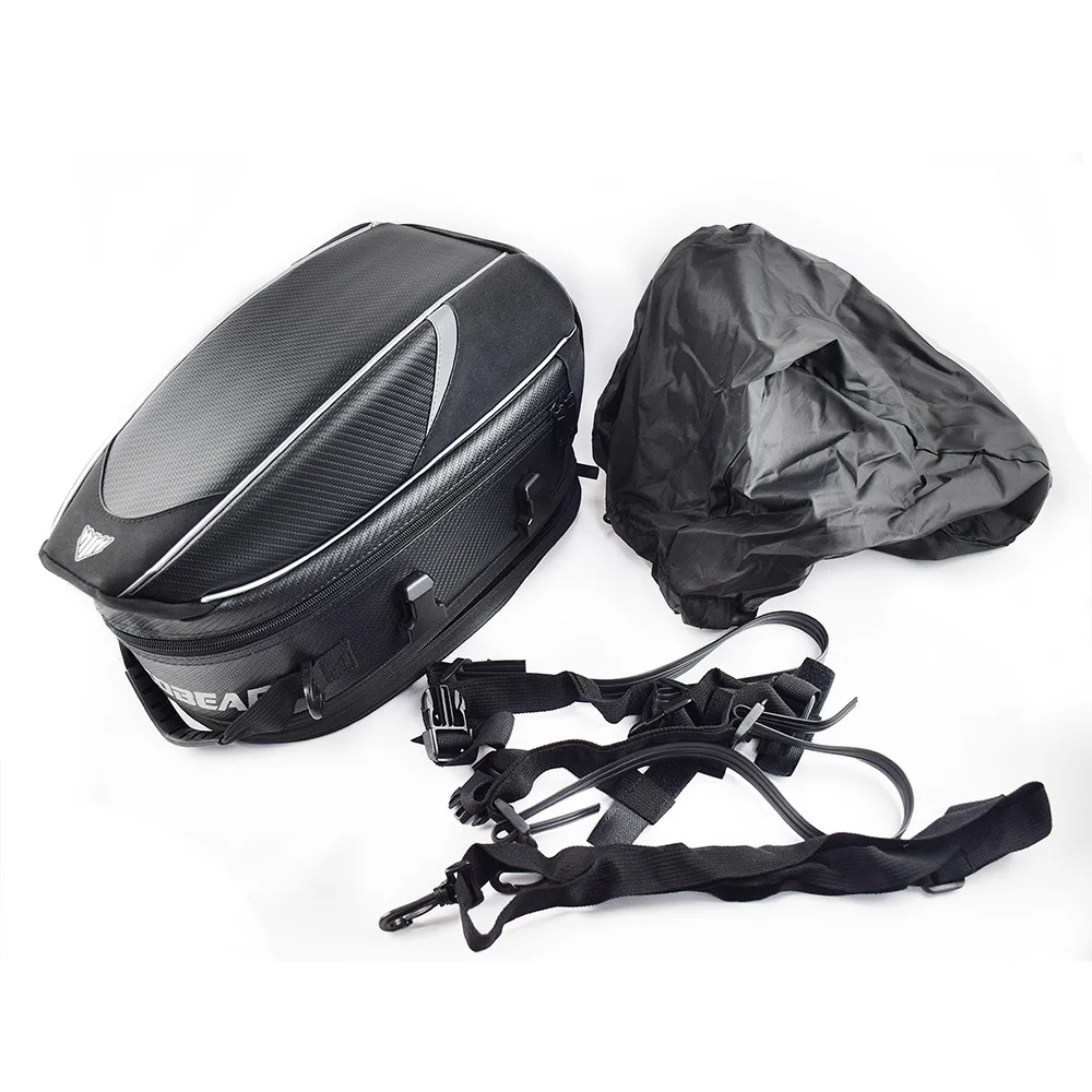 Motorcycle Rear Seat Bag Waterproof Large Capacity Tail Luggage for Touring Commuting Universal Motorbike Travel