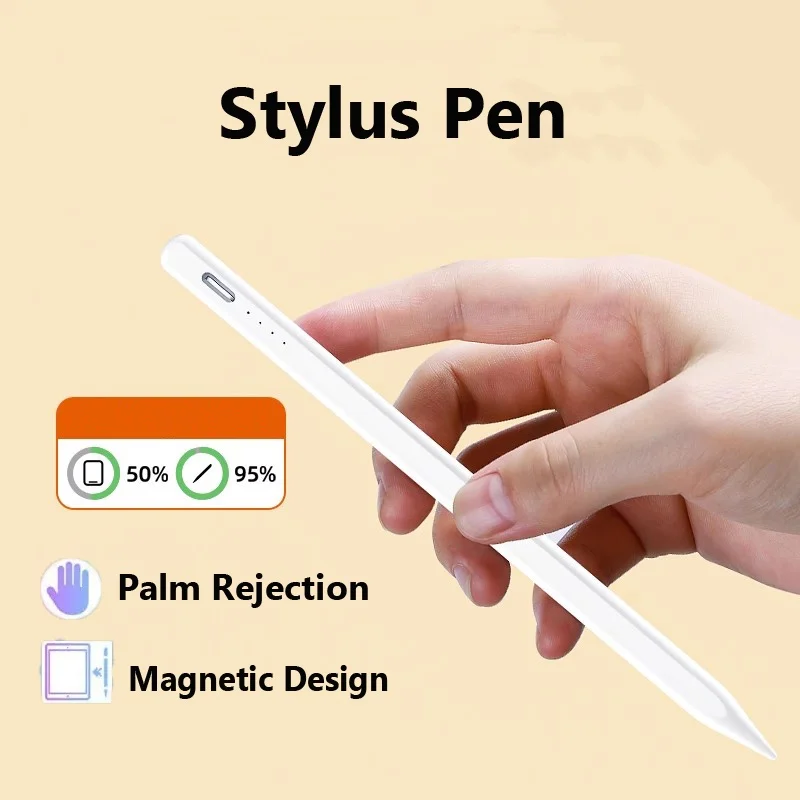 Stylus Pen for Ipad Pro 12.9 2023 Pro 11 2022 20-18 Air 5 Air 4 10.9 Mini 6 10th 10.9 Support Palm Rejection Magnetic Drawing