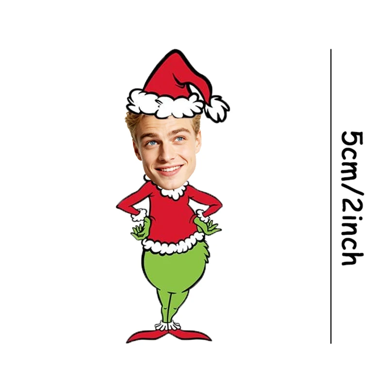 10/20pcs Merry Christmas Santa Claus Theme Customize Your Avatar Stickers Xmas Celebration Party Decoration Commemorate Supplies