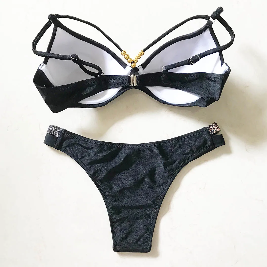 S - XL, zweiteiliger Bikini mit Push-up-Effekt, Damen-Badeanzug, zweiteiliges Bikini-Set, BH-Einsatz, Badebekleidung, Badeanzug, Modell V2103SW. – Detail 17