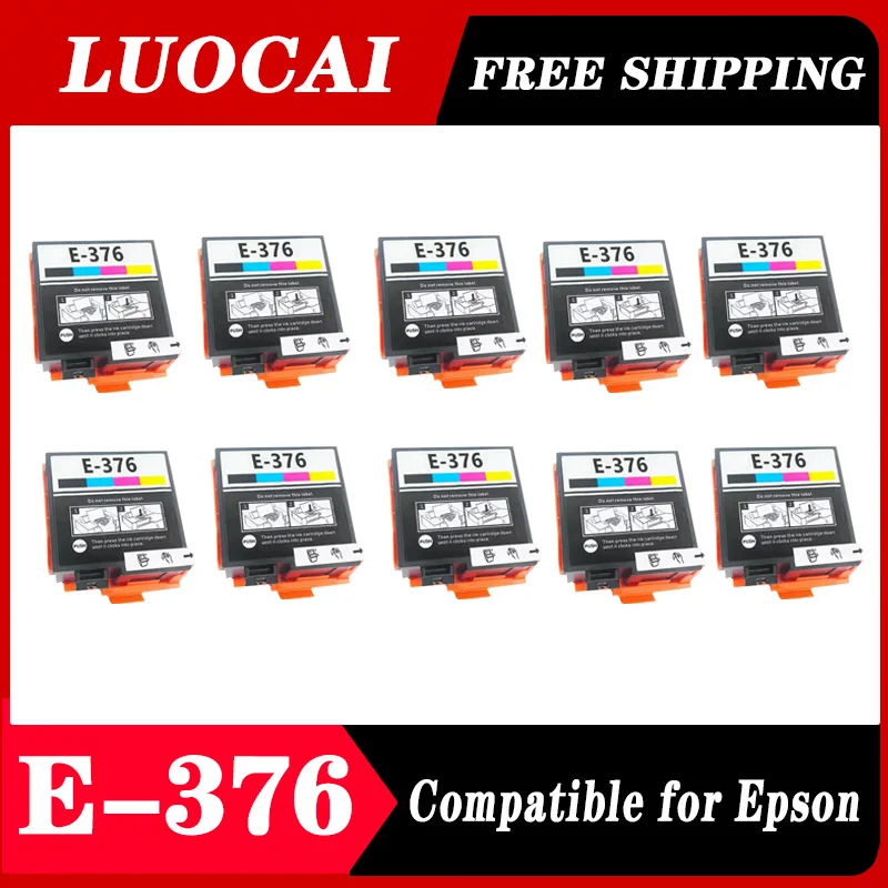 

NEW 10Pack T3760 T376 For Epson Compatible Ink Cartridge With Chip Suit For Epson T3760 PictureMate PM-525 5.0