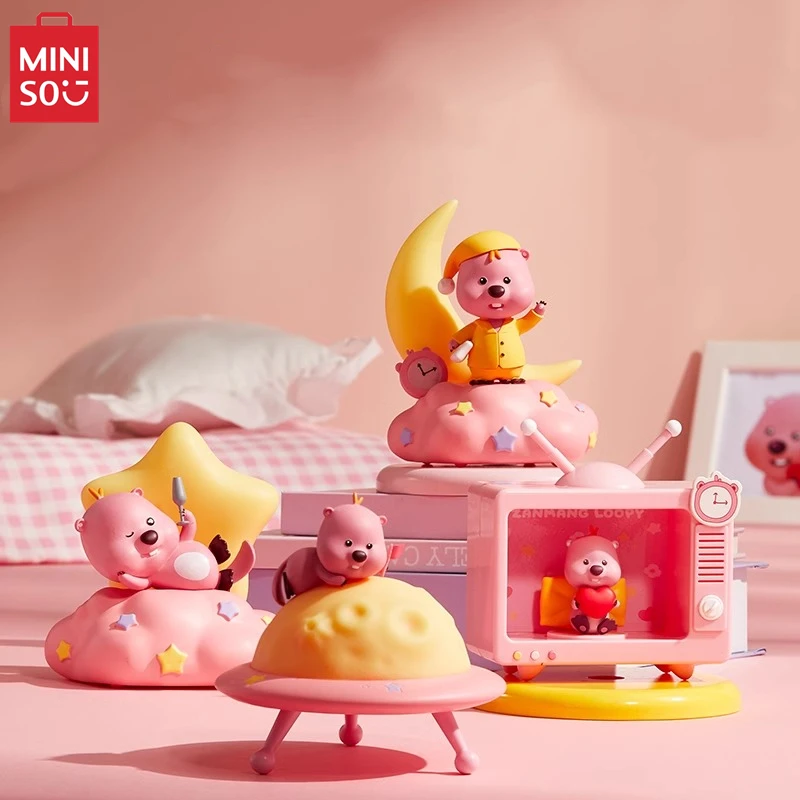 

Светодиодный ночник MINISO LOOPY Series, милое украшение в виде прикроватной тумбочки, детские игрушки, подарок на день рождения