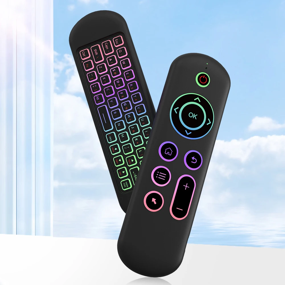 M5 Fly Air Mouse telecomando ricaricabile 2.4G + BT5.2 Air Mouse tastiera rilevamento movimento remoto per Android TV Box/PC/Smart TV