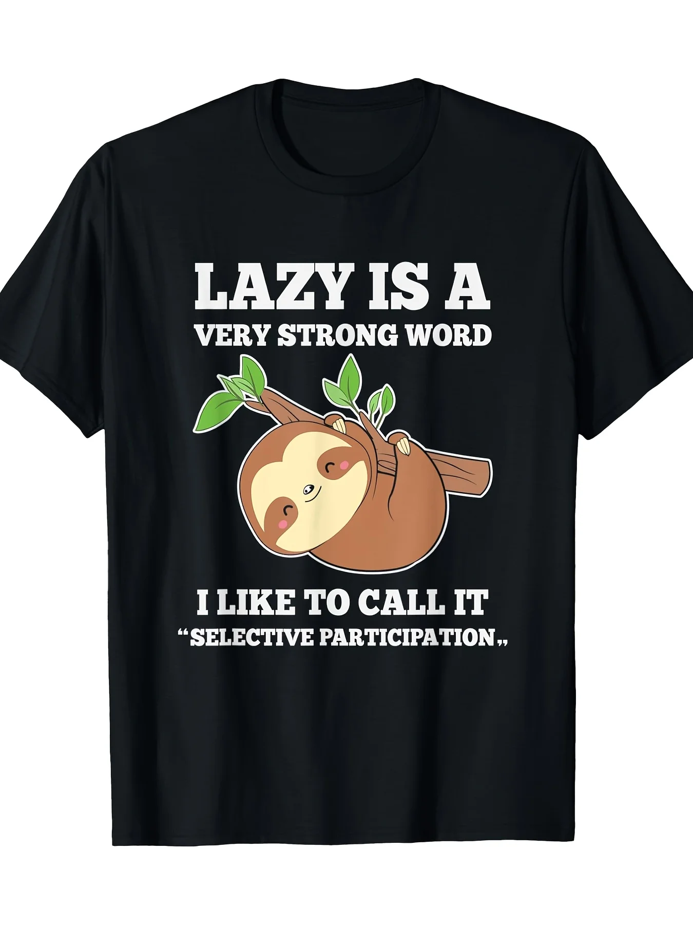 

Lazy Per Gift Men's Funny Graphic T-Shirt - 100% Cotton 200gsm Heavyweight Casual Tee with Sloth & "Lazy Is a