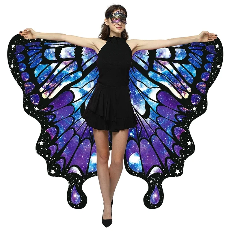 Halloween2025Abrigo de alas d'ange, capa de mariposa de primavera, accessoire de juego de rol, chal de Pixie, capa para fiesta