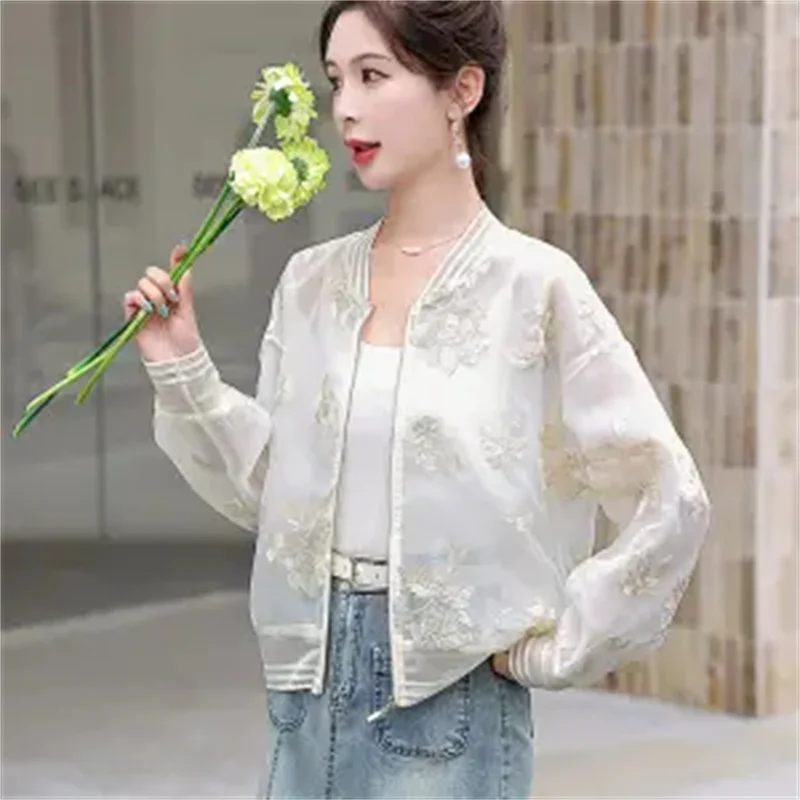 النمط الوطني الجديد النمط الصيني سترة الحماية من الشمس المرأة الجديدة الساخن البند الصيف الراقية الشعور ، سليم عبق نمط أعلى XQ153