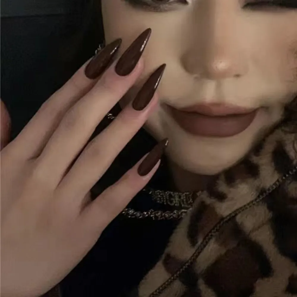 Manicure indossabile staccabile Unghie finte alla mandorla Lunghezza copertura completa Unghie finte Punta a punta Punte per unghie da donna