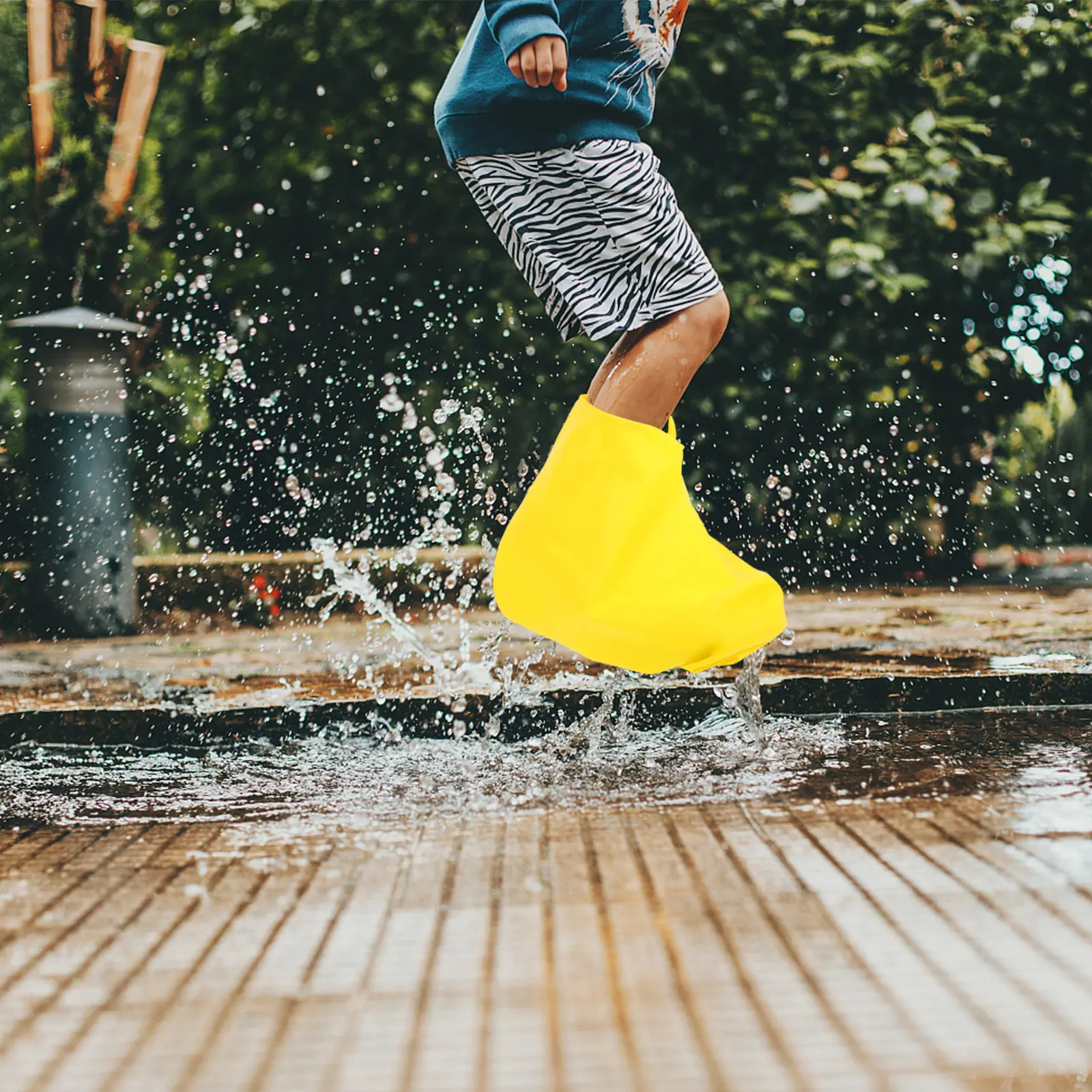 

2Pairs Reusable Waterproof Boot Protector Thickened Latex Non Slip Shoes Cover Outdoor Safety Rain Protection Cycling Hiking