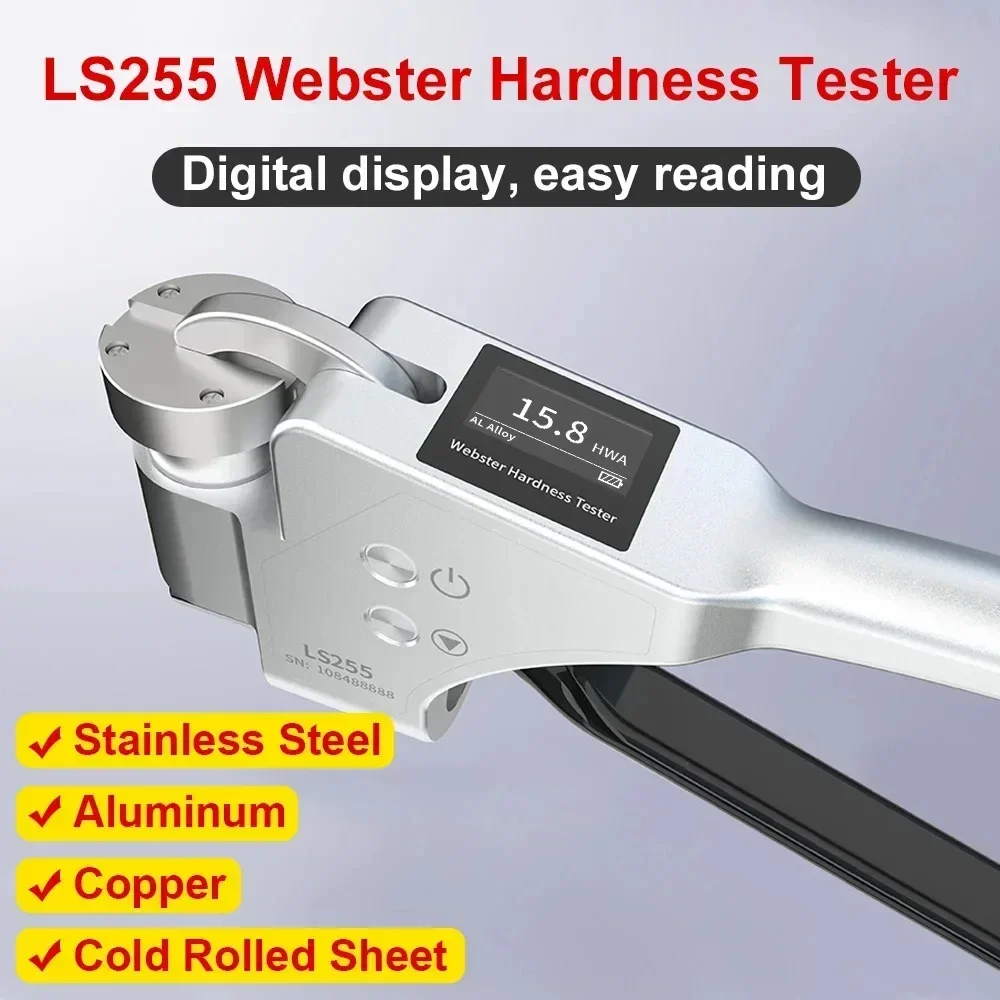 LS255 Aluminum Alloy Mild Steel Portable Hardness Tester Digital Webster Hardness Tester for Aluminum HOT SALES