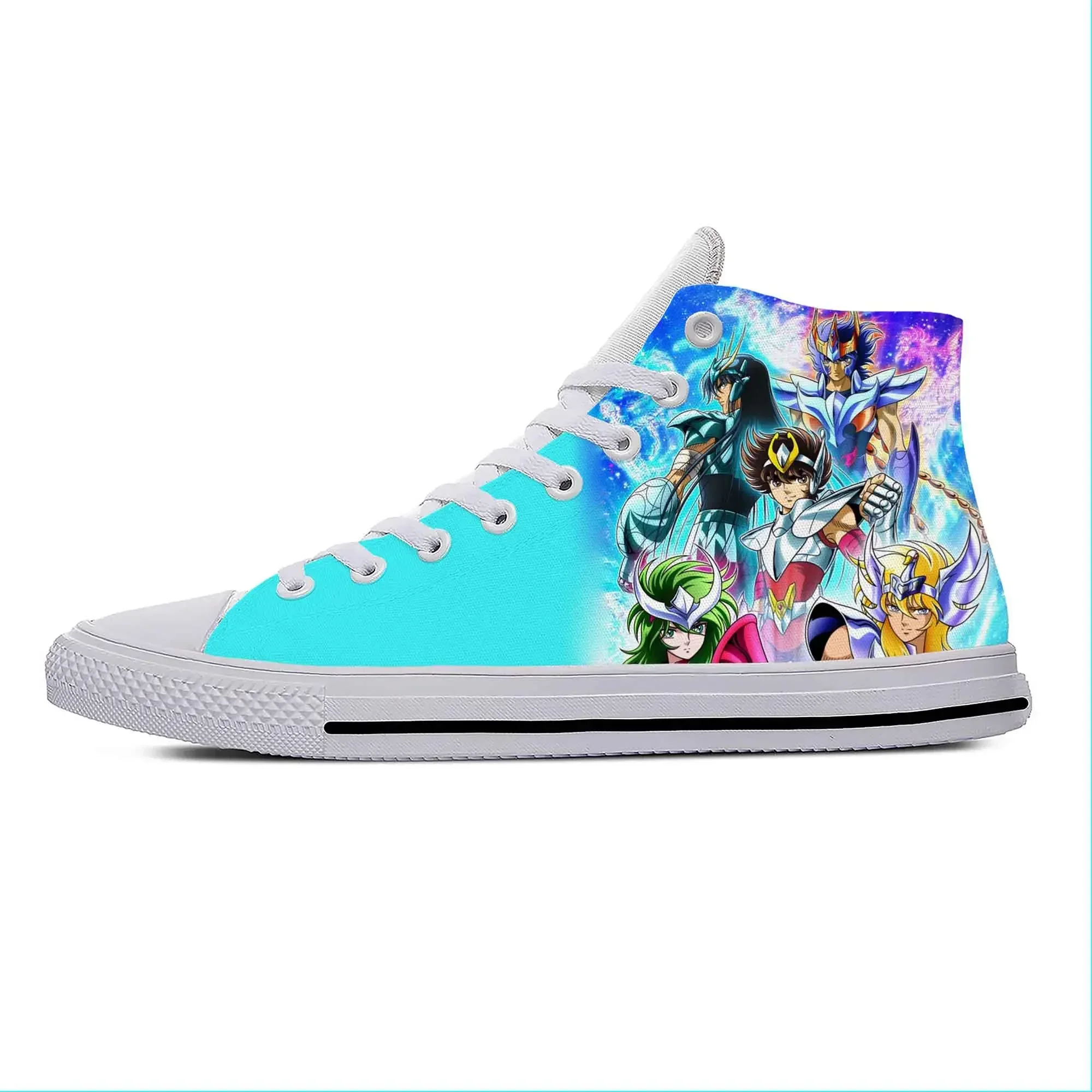 Seiya Japanese Anime Manga Cartoon Comic Saint Casual Cloth Shoes High Top Lightweight Breathable 3D Print Men Women Sneakers