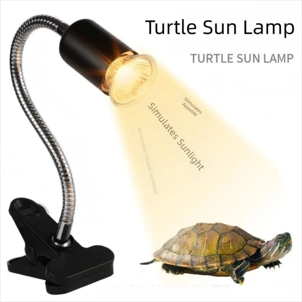 

Clamp Design Reptile Heat Lamp Thermostat Control Simulated Sunlight Turtle Sunbathing Lamp Timer Switch Terrarium Heat Light
