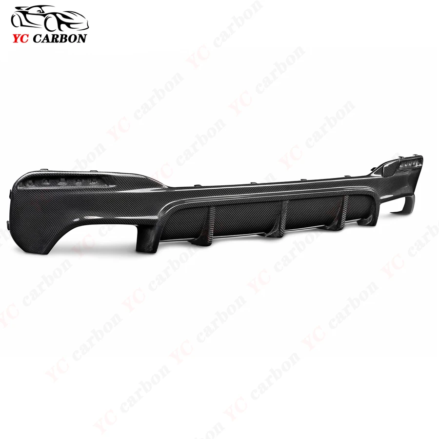 For BMW 5 Series M5 F90 G30 G38 540i 530i Sports FD Style Carbon Fiber Rear Lip Diffuser Back Bumper Spoiler Separator Body Kit