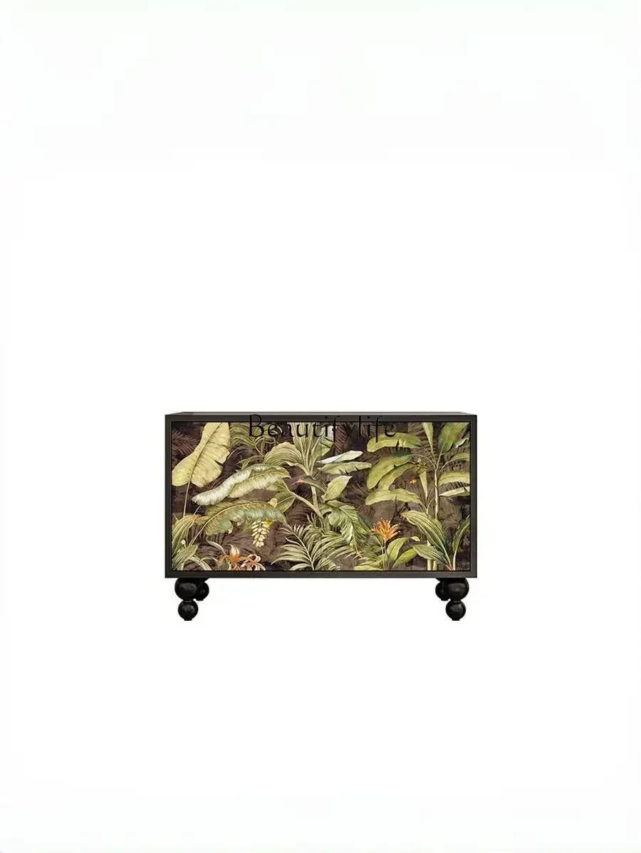 

23French retro entrance painted light luxury pattern decorative ornament lockerL