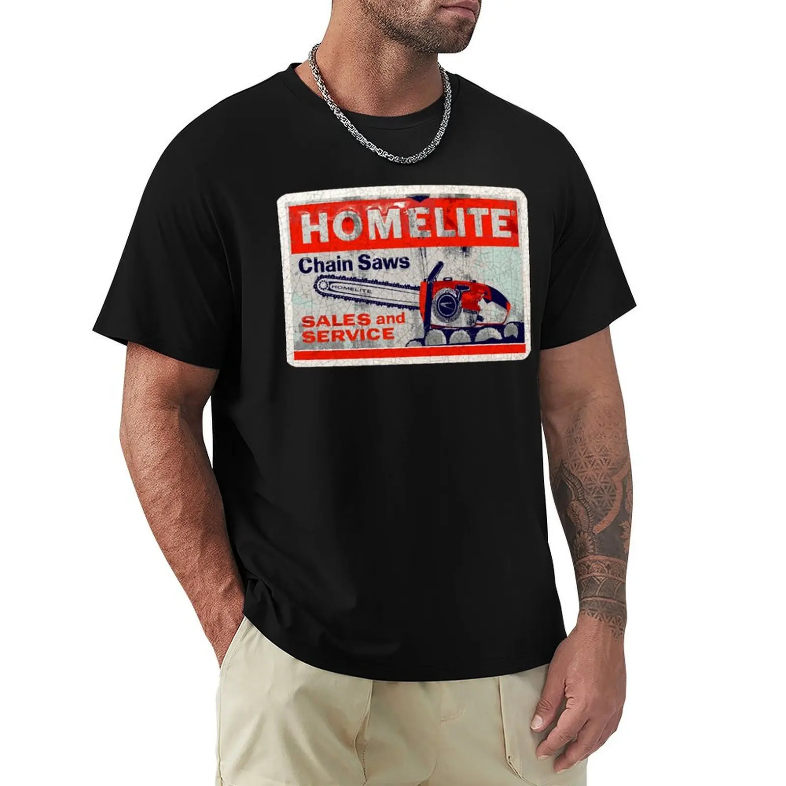 

Homelite Chainsaws sales service T-Shirt vintage graphic tee street wear t shirts for men pack