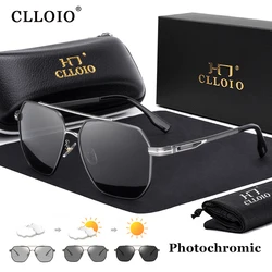 CLLOIO New Fashion Square Photochromic Sunglasses Men Women Polarized Sun Glasses Chameleon Anti-glare Driving Oculos de sol