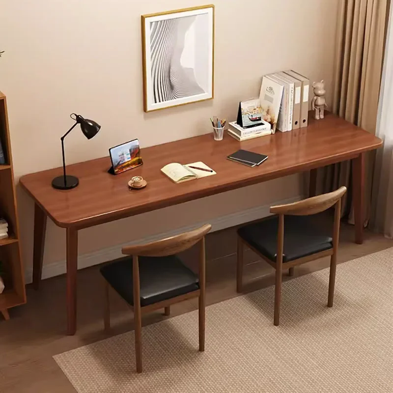 Long Writing Office Desk Storage Standing Art Monitor Floor Computer Desks Setup European Mesa De Computador Modern Furniture