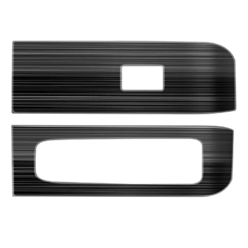 

For Toyota Alphard 40 Series 2023+ Parts Stainless Steel Door Armest Window Lift Switch Cover Glass Control Panle Cover Black-A0