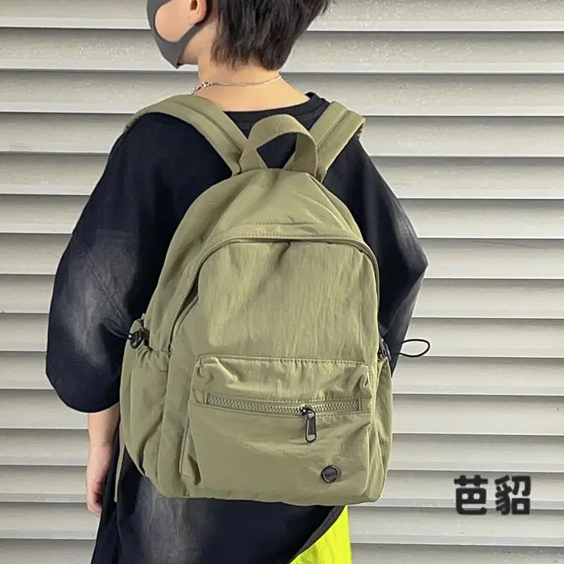 Lightweight Large Capacity Backpack for Children Kindergarten Baby Study Travel Bag Simple Pure Color Boys School Bag