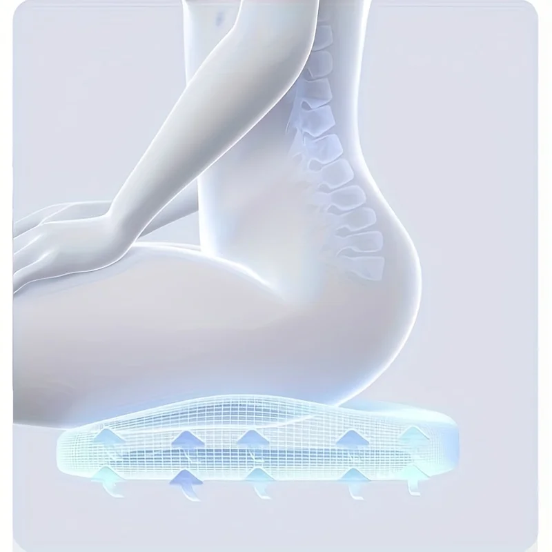 Cojín con memoria de alivio de presión con diseño de ranura ergonómica: cojín de asiento que corrección de postura para sillas de oficina