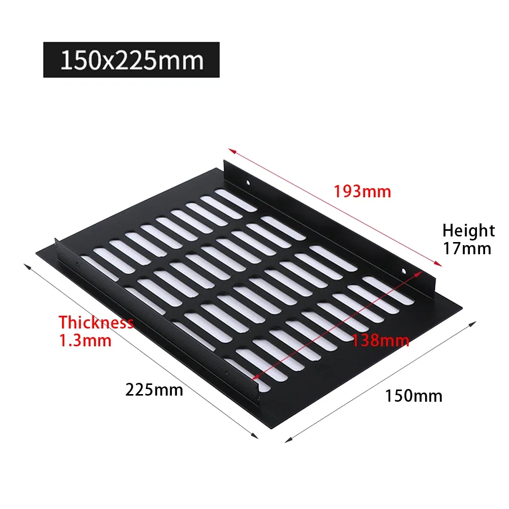 Vent Perforated Aluminum Sheet Cabinet Closet Vent Grille Vent Grille-Cover Multiple Sizes Home Accessories