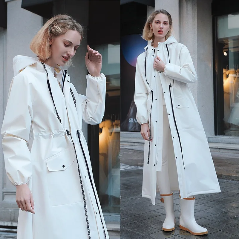 

Новый одиночный плащ с электромобилем для мужчин и женщин, модель дождевого пончо на шнурке, EVA, походная длинная свободная куртка от дождя для всего тела