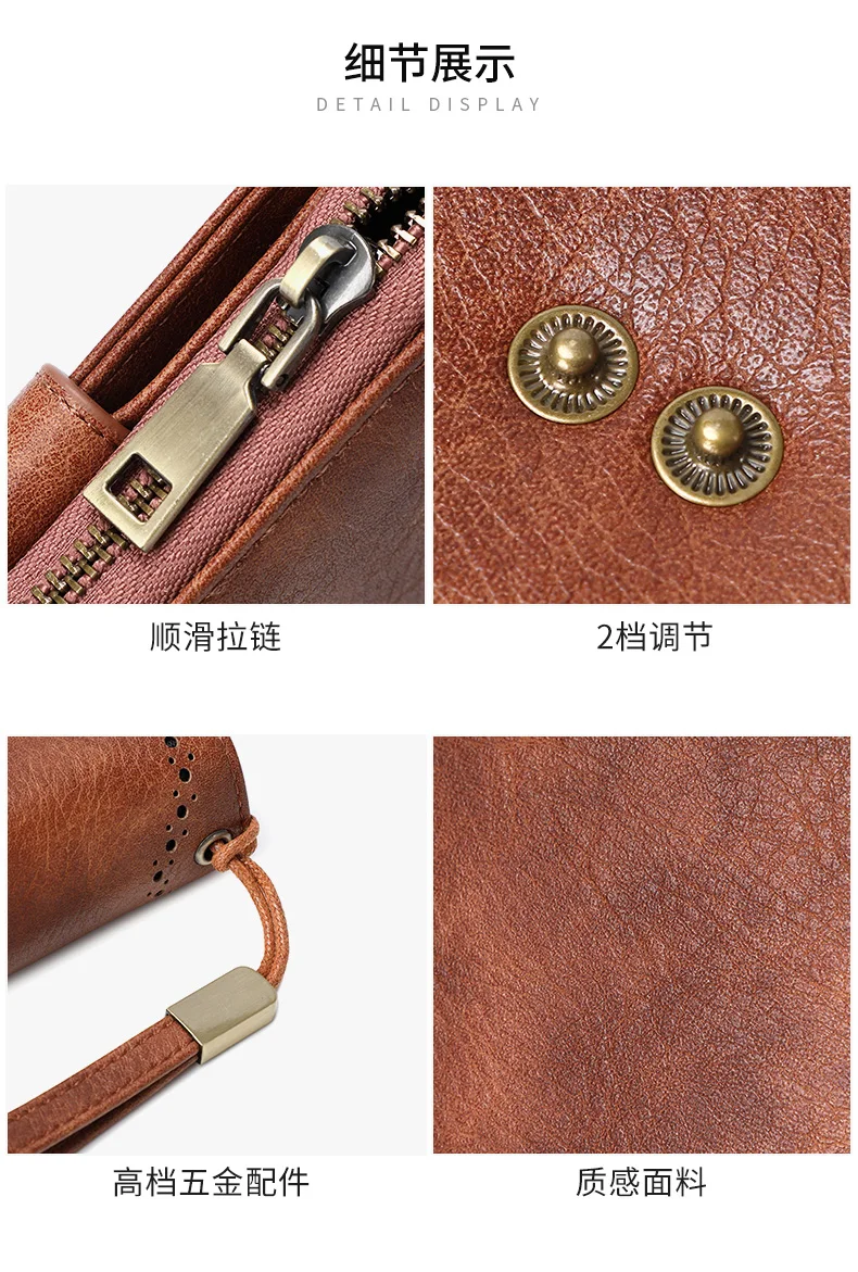MIYIN Damen-Geldbörse, RFID-blockierend, klein, kompakt, bifold, kurze Geldbörse, Pu-Leder, großes Fassungsvermögen, Kreditkartentasche mit Handschlaufe – Detail 9