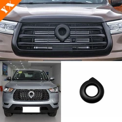 ABS Black For poer great wall 2024 poer 2025 accessories Car front logo frame head bumper decor sticker Cover moulding
