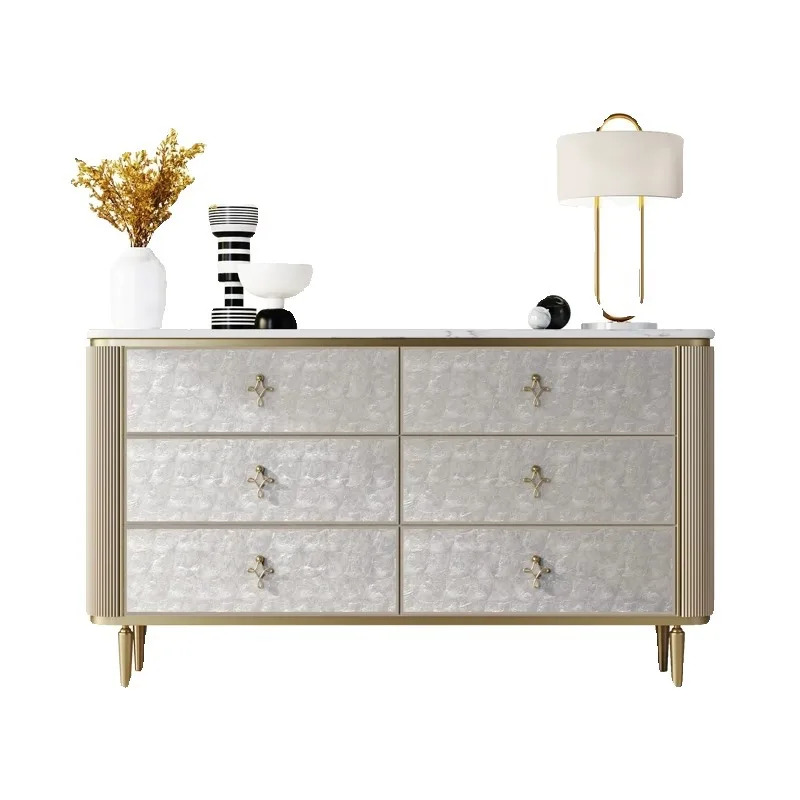 

American light luxury chest, bedroom TV cabinet, living room solid wood drawer cabinet, modern simplicity, storage cabinet