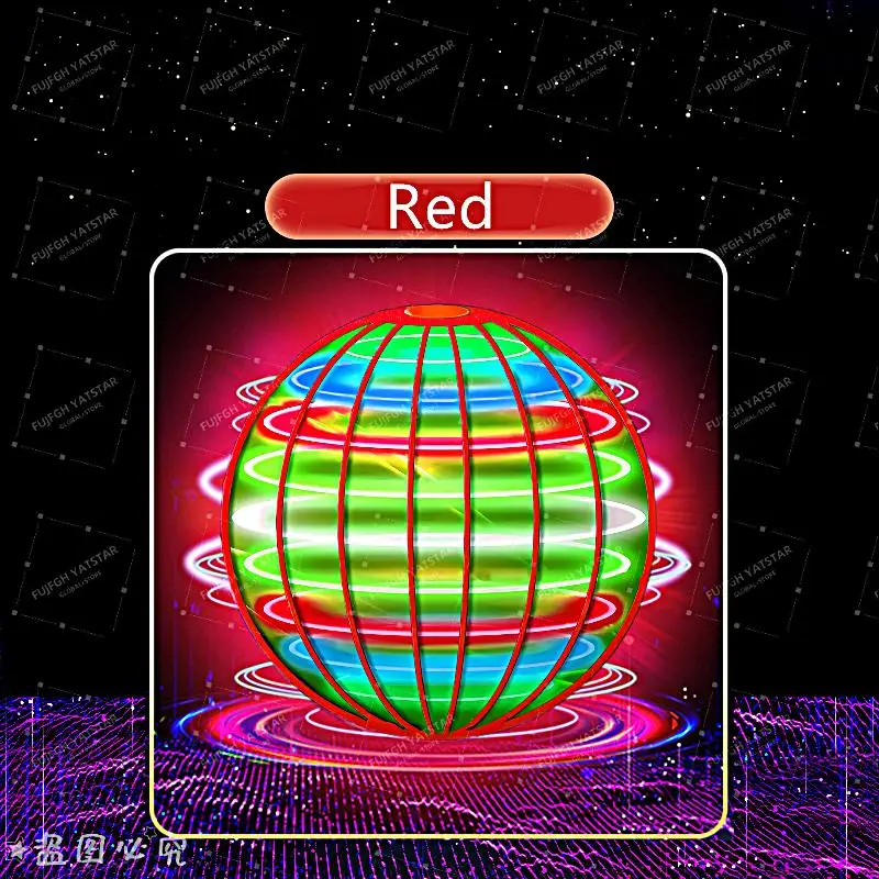 Handgestuurde vliegende bal voor kinderen 360 °   Draaiende zwevende kosmische globe met gekleurde LED-verlichting, geschikt voor binnen- en buitenspeelgoed
