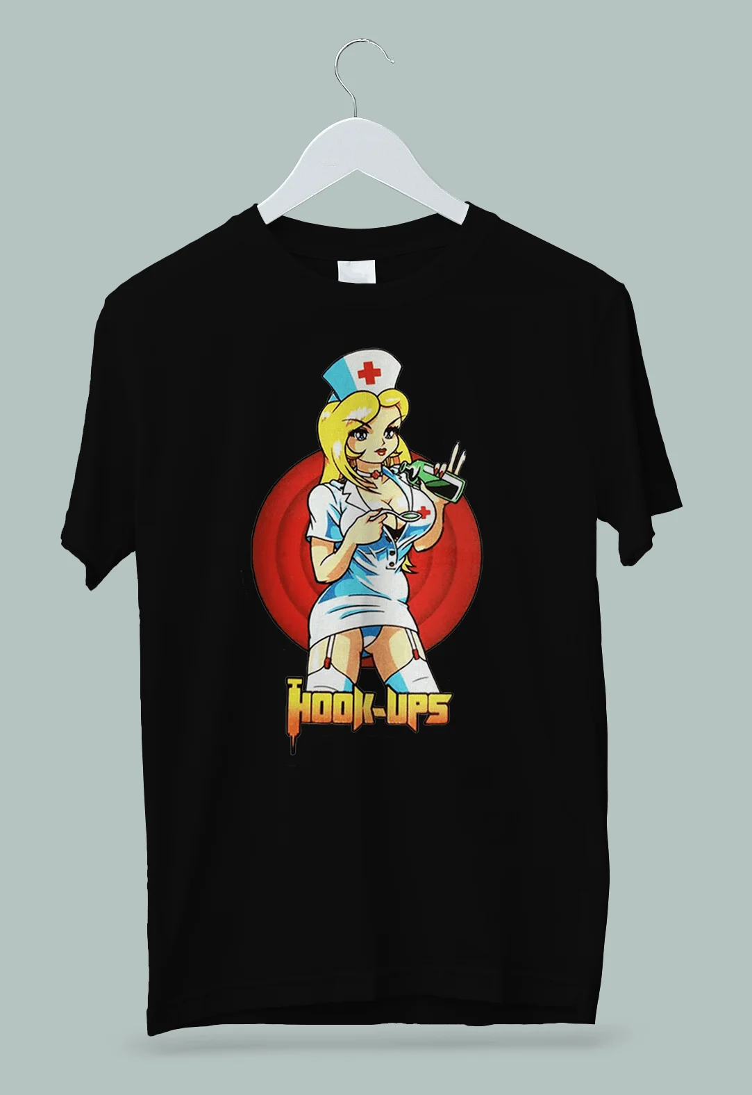 Hook-Ups Skateboard Nurse Medicine T-Shirt S-2XL