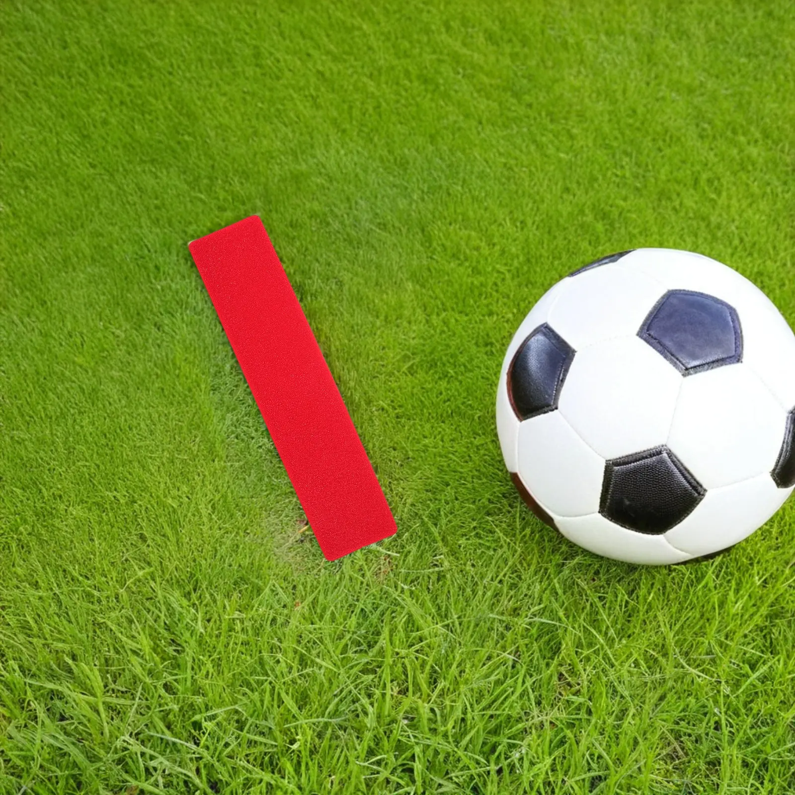 

4Pcs Bright Red Rectangular Line Markers Flat Safety Design for Soccer Fields Tennis Courts Pickleball Courts Outdoor Indoor