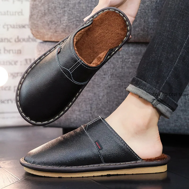 

Оптовая продажа, унисекс, коровьи кожаные тапочки, непромокаемая домашняя брендовая обувь, мужские тапочки, 2026, новые мужские и женские тапочки, горячая распродажа