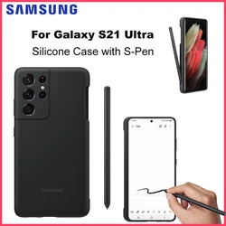 Original Samsung Galaxy S21 Ultra Silicone Case with S-Pen Bundle S21Ultra Protective Phone Case
