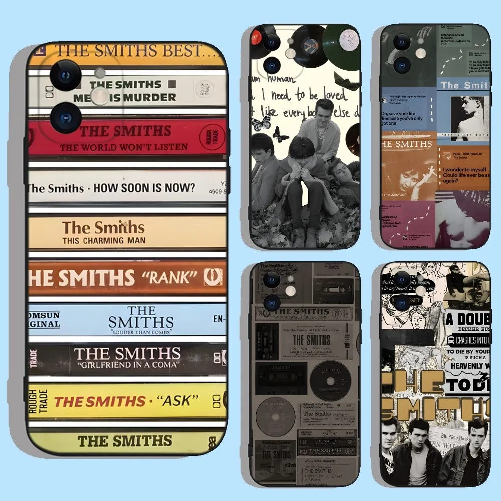 Custodia per telefono The Smiths Band per Apple iPhone 15,14,13,12,11, XS, XR, X,8,7, Pro, Max, Plus, mini Cover nera in silicone