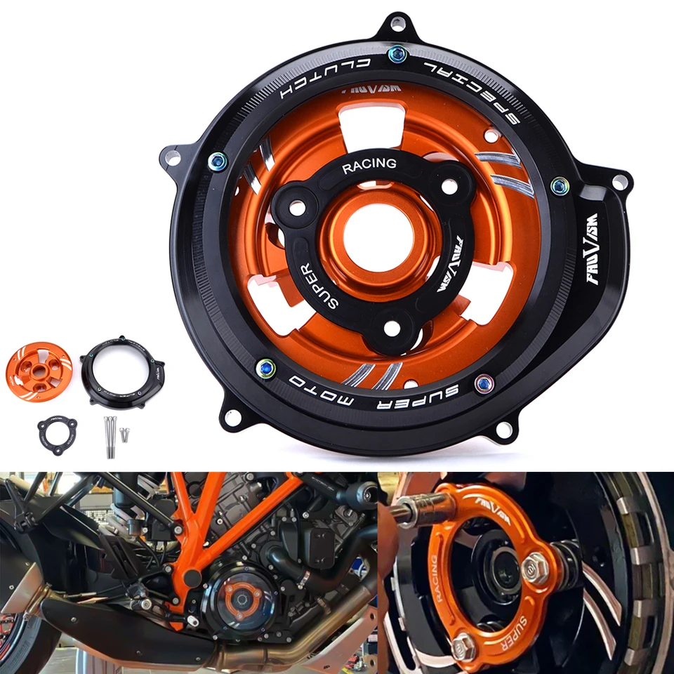 モーターサイクルクリアエンジンクラッチカバー、ktm 1290、スーパー