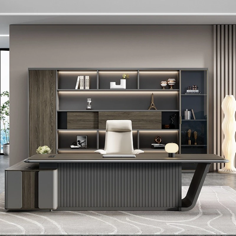 President Chairperson's Boss Desk Senior Sense Manager Office table Chair Combination fashionable sillas de escritorio furniture