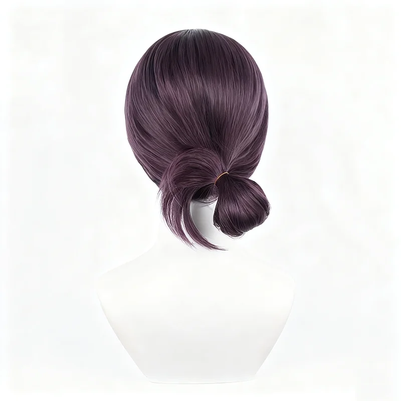 Perruque de Cosplay synthétique violette pour hommes et femmes, perruque de tronçonneuse Reze, résistante à la chaleur, accessoire de fête d'halloween