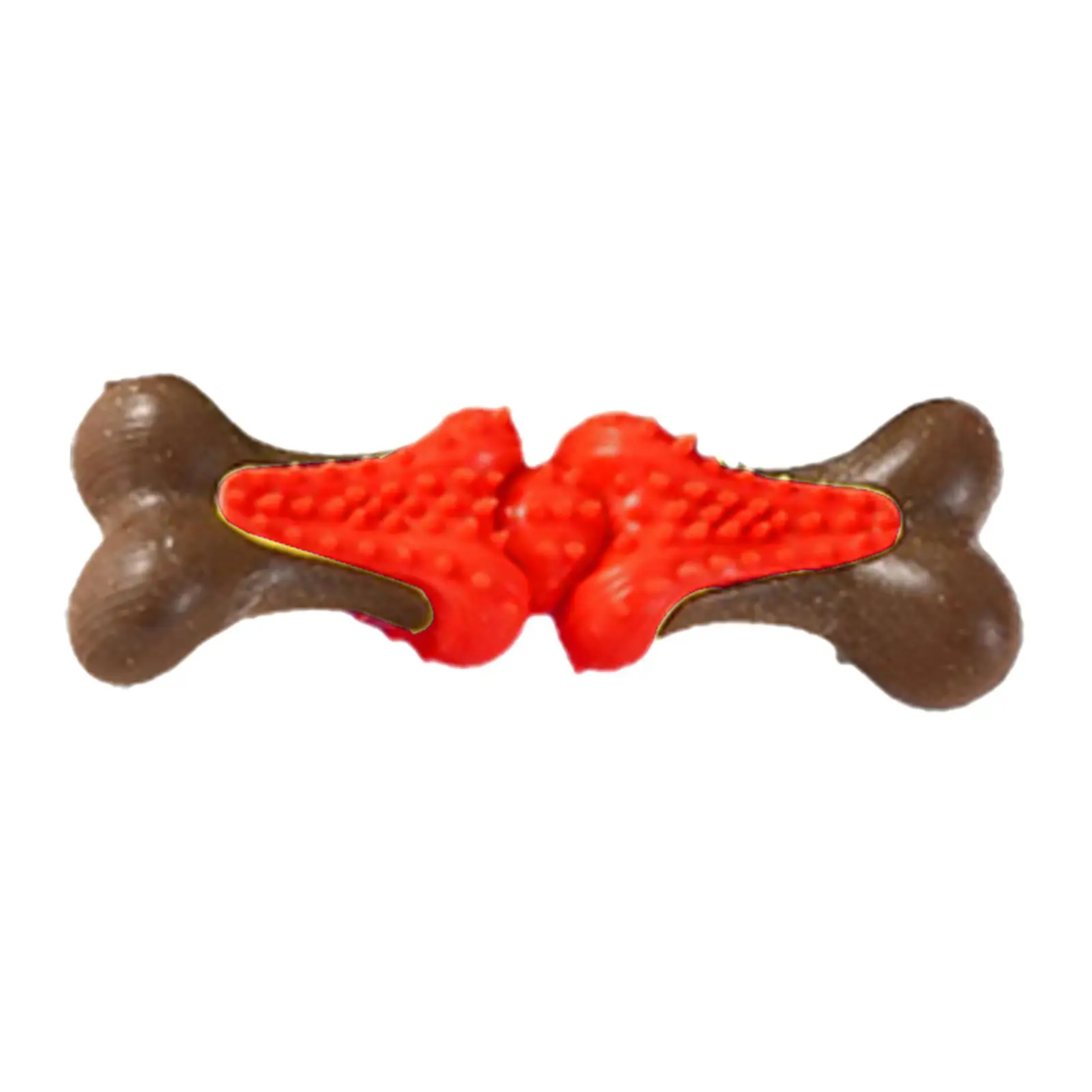 Chew Resistant Dog Bone Toy for Large Breed Puppy Teething Interactive Play Toothbrush Dental Hygiene Indoor Exercise