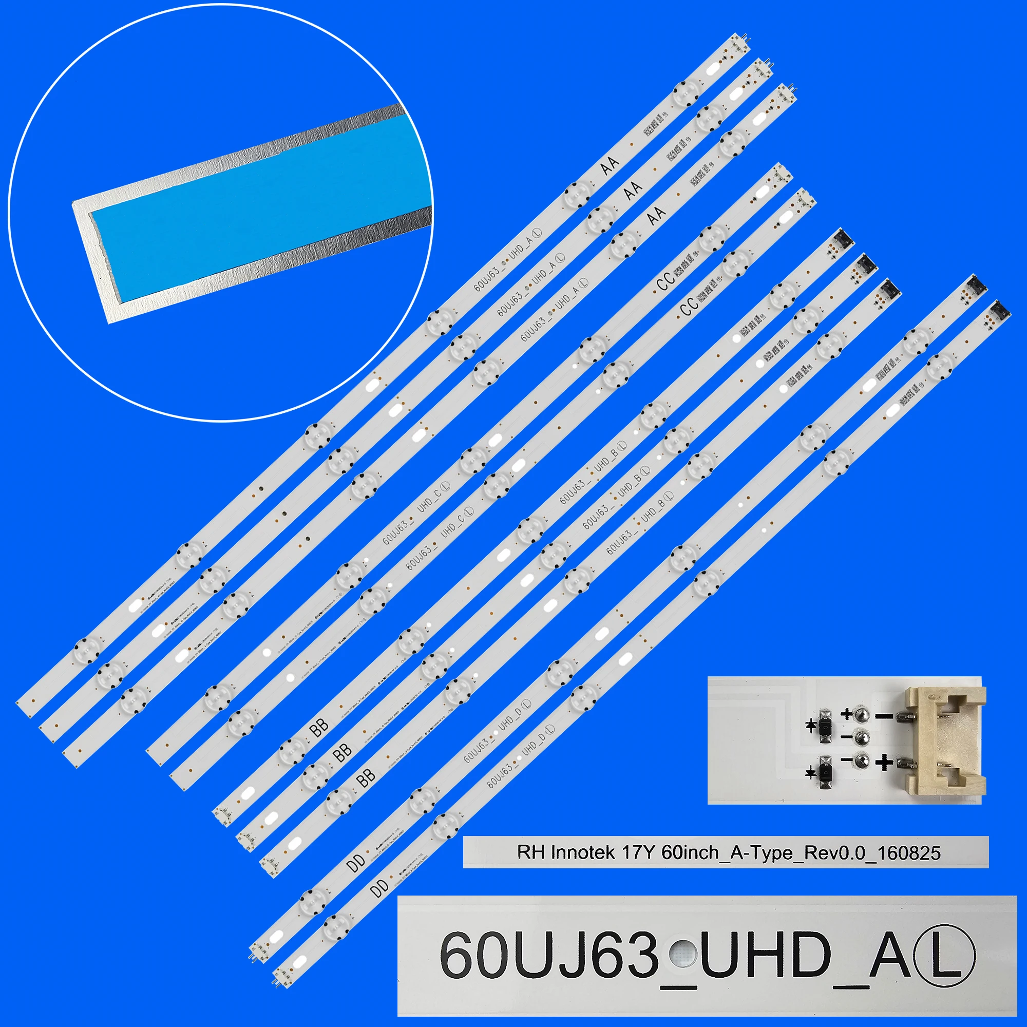 Striscia di retroilluminazione a LED per 60 uj630y muslimmuslimexmuslimb C D EAV63673006 NC600DGE