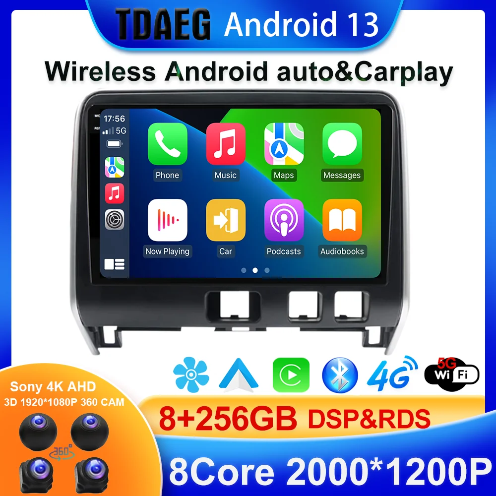 Android 13 256G For Nissan Serena 5 C27 2016 - 2019 Right hand driver Car Radio Multimedia Video Player Navigation stereo GPS