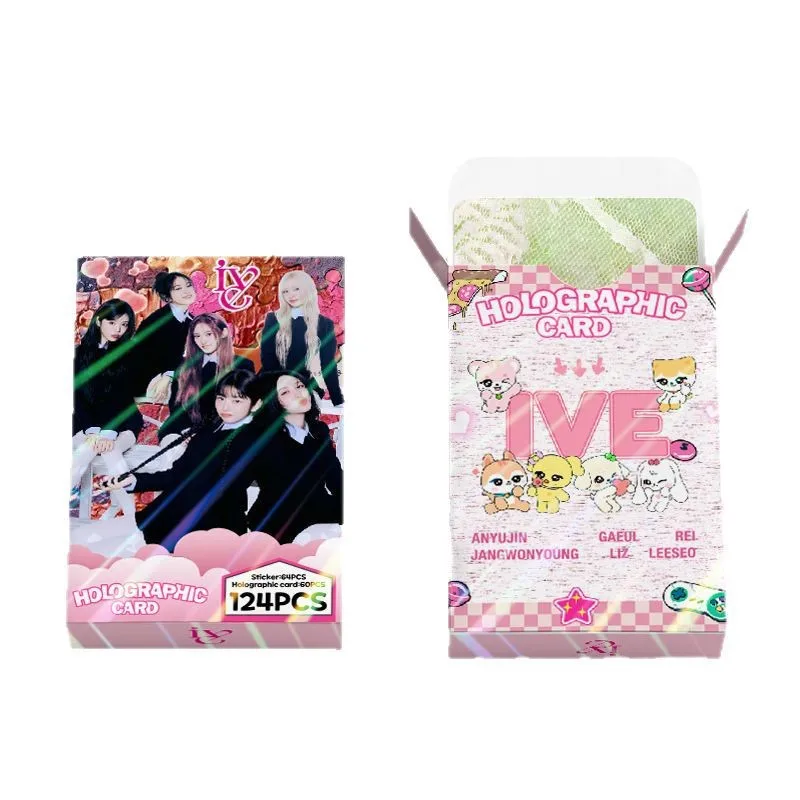 124pcs IVE EMPATHY Laser Photocards 2025 in-Stock K-pop Fan-Made Merch Jang Won Young