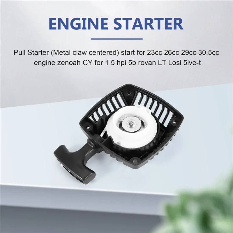 A45F-Pull Starter (Metal Claw Centered) Start For 23Cc 26Cc 29Cc 30.5Cc Engine Zenoah CY For 1 5 Hpi Baja 5B Rovan LT Losi 5Ive-