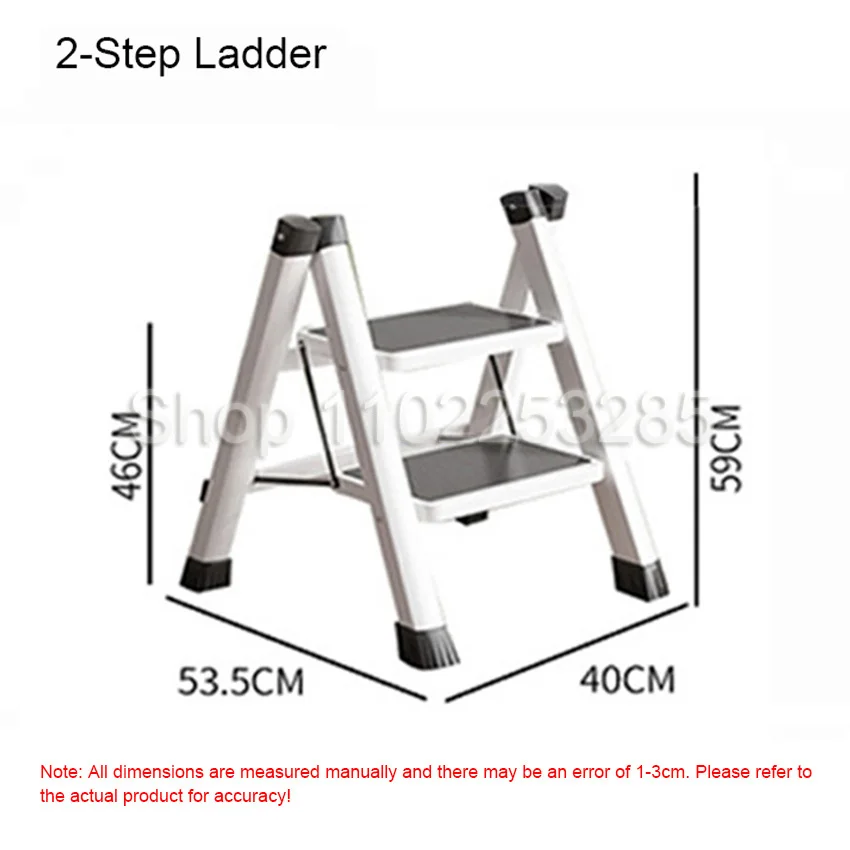 Multifunctional Folding Ladder 2/3 Foldable House Ladder Protable Ladder Stable Household Step Stool Storage Shelf For Home