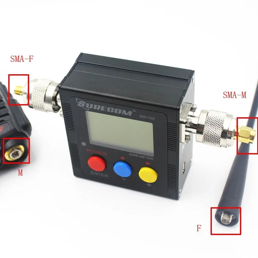 Surecom SW-102 SW102 120W VHF UHF 126-525Mhz Digitale Antenne Power SWR Meter VSWR N-J Connector Frequentie teller Power Meter